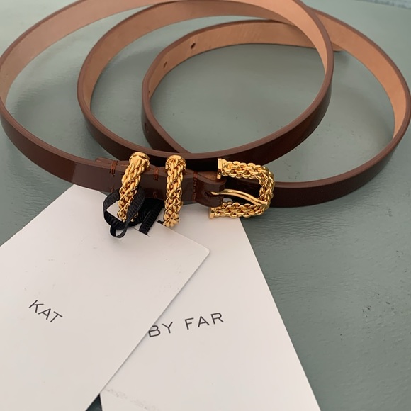 By Far NWT Authentic Kat Semi Patent Leather Belt - Picture 2 of 7